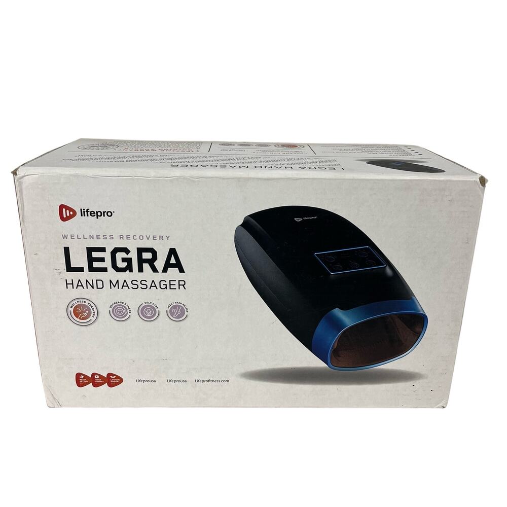 NEW Lifepro Legra Hand Massager Black Wellness Recovery Pain Relief